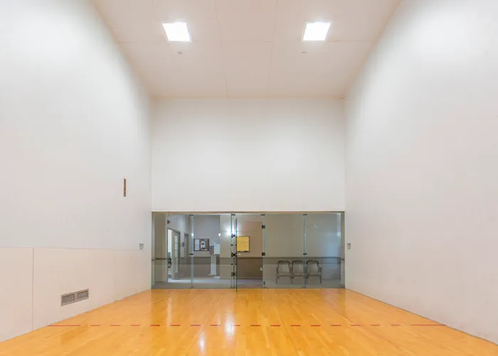 Indoor racquetball court at Village at Mayfield.