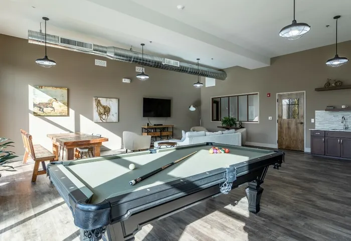 resident lounge with pool table