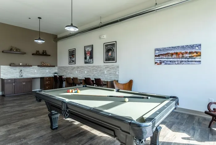 resident lounge with pool table