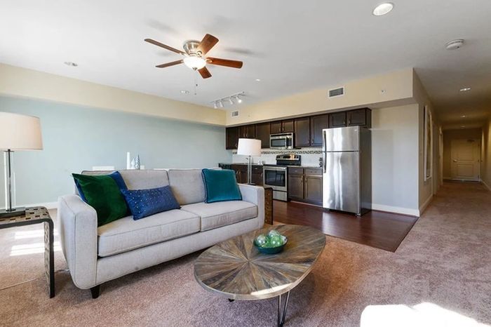 Living Room Kitchen Market Street Flats in West Chester Borough
