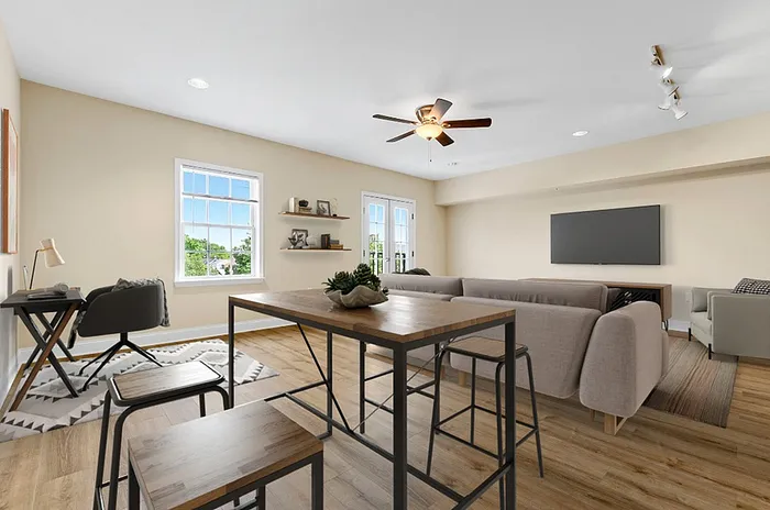 Living Room Kitchen Market Street Flats in West Chester Borough