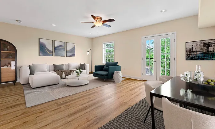 Living Room Kitchen Market Street Flats in West Chester Borough