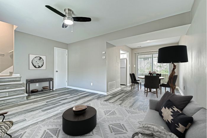 Townhome updated modern living room