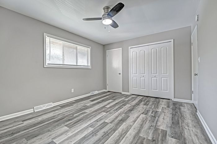 townhome primary bedroom modern clean updated
