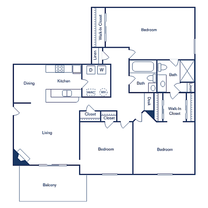 3x 2 BATH  - 1,321 SQ FT