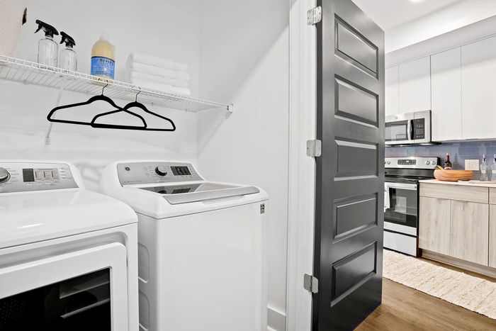 Included washer and dryer