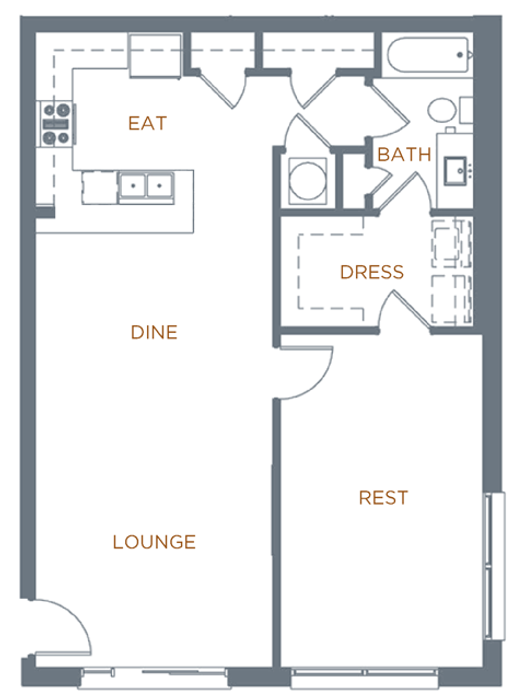 1 bed 1 bath