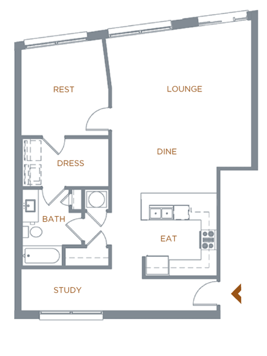 1 bed 1 bath