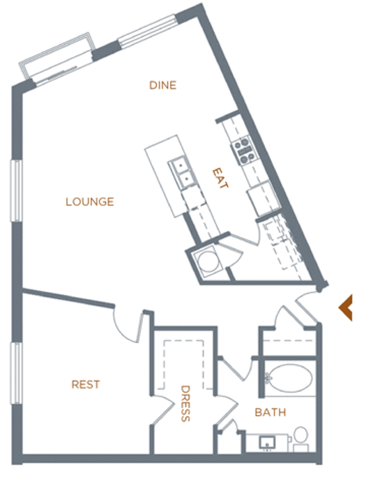1 bed 1 bath