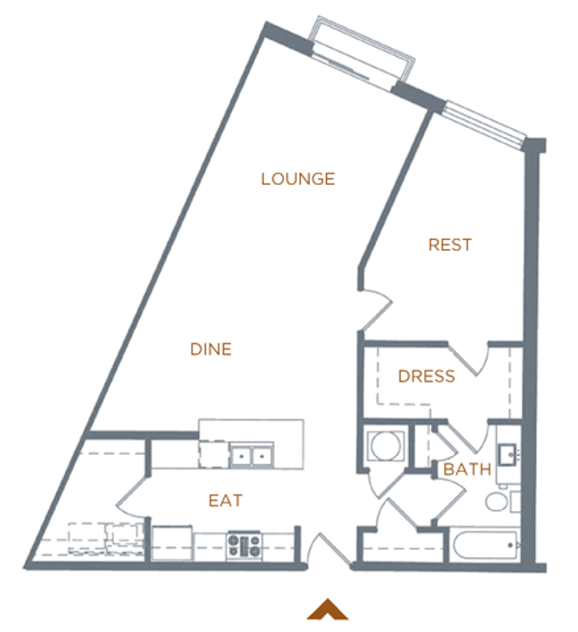 1 bed 1 bath