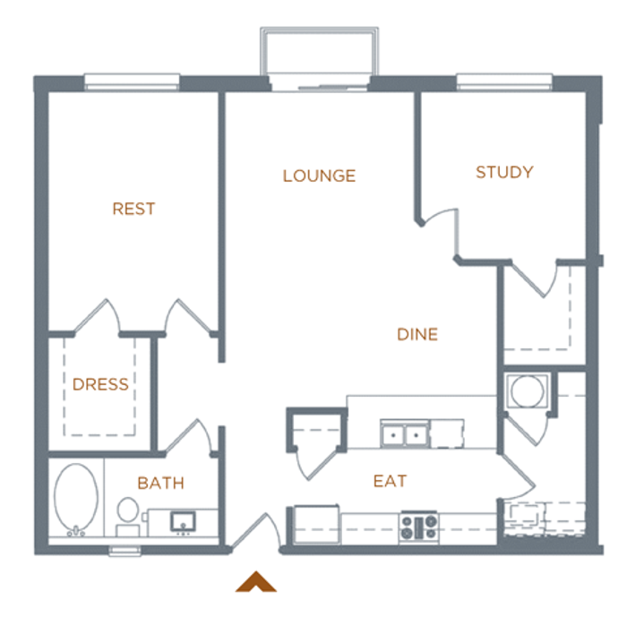 2 bed 1 bath