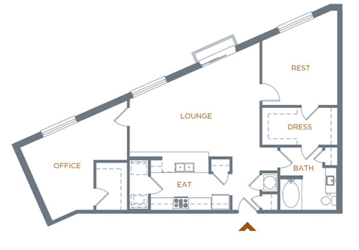 2 bed 1 bath
