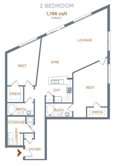 2 bed 1 bath