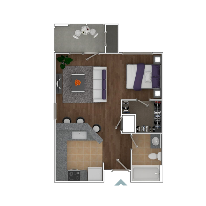 Studio 1 Bath