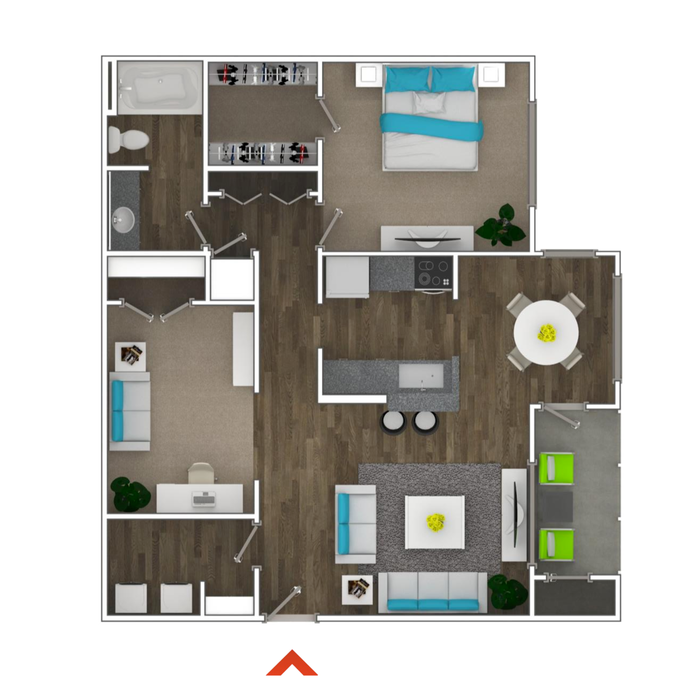 1 Bedroom + Office H