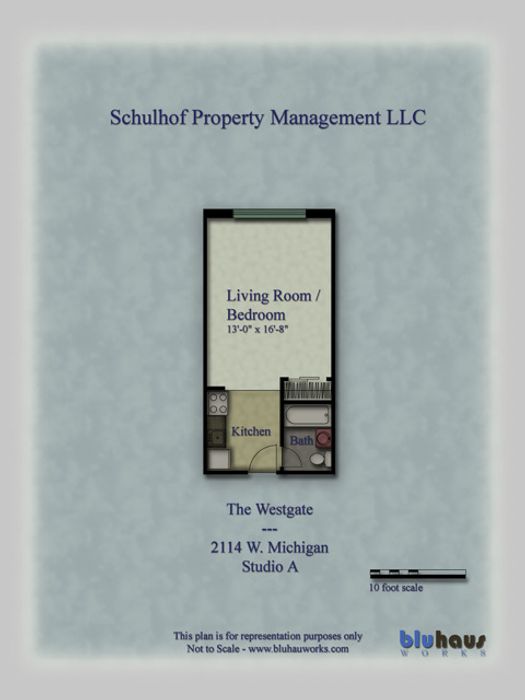 Studio A Floorplan | Westgate - Schulhof Property Management LLC