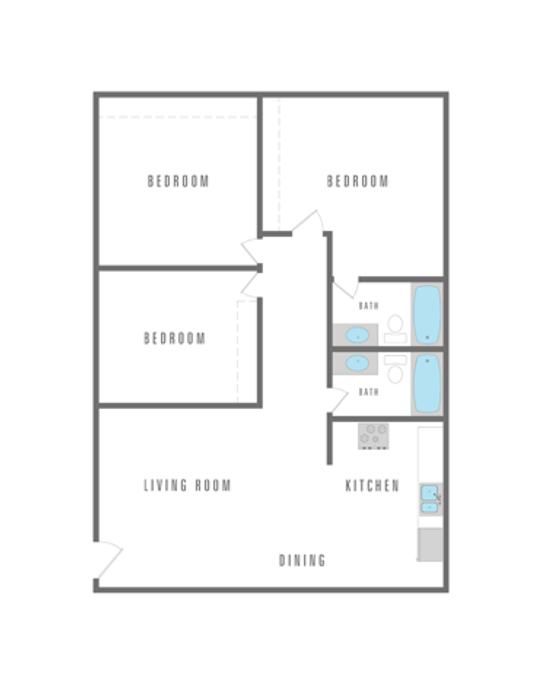 3 Bedroom 2 Bath