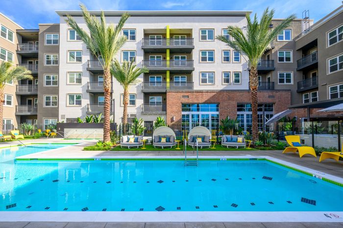 pool area at arte west apartments