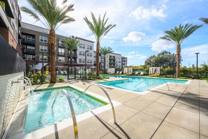 pool area at arte west apartments