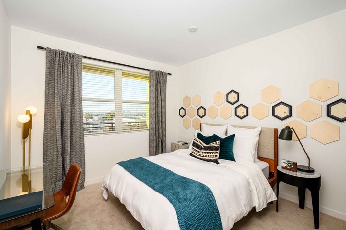 bedroom at arte west apartments
