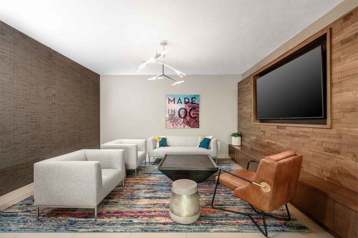 lounge area at arte west apartments