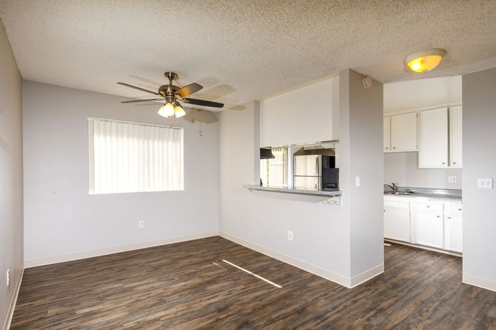 open floorplan living area with kitchen