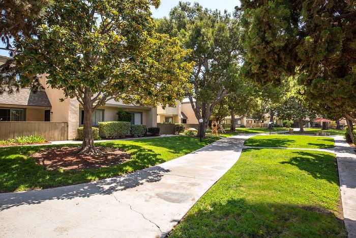 shaded outdoor walk way