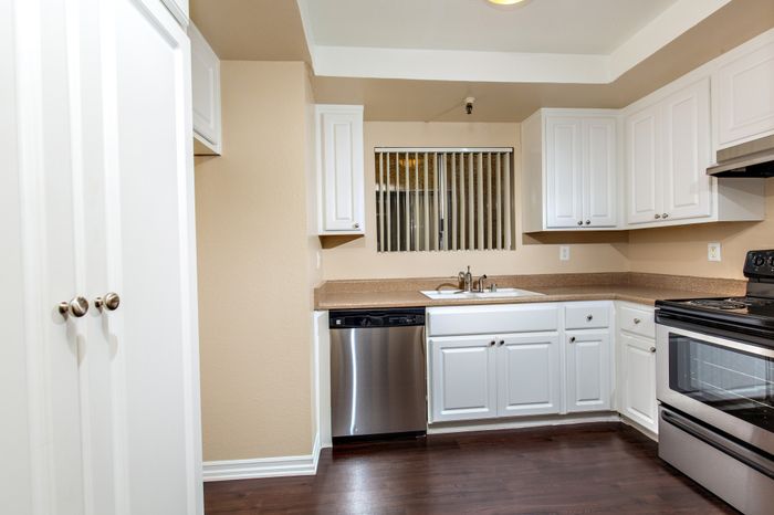 updated kitchen with stainless steel appliances