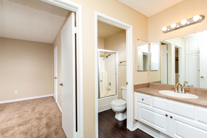 bathroom and bedroom