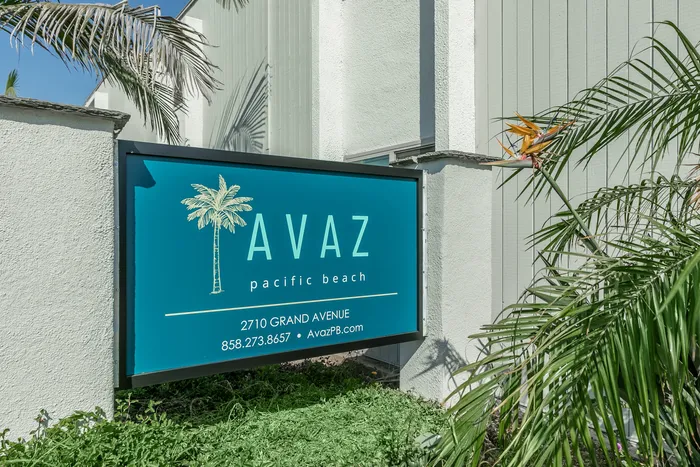 Avaz Pacific Beach monument sign
