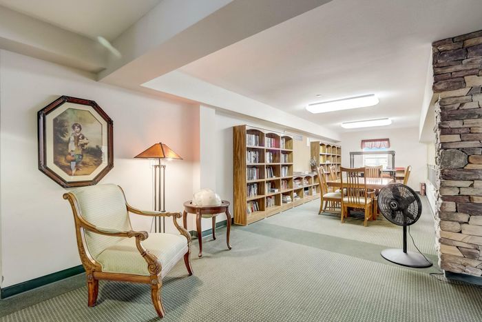 community library with seating