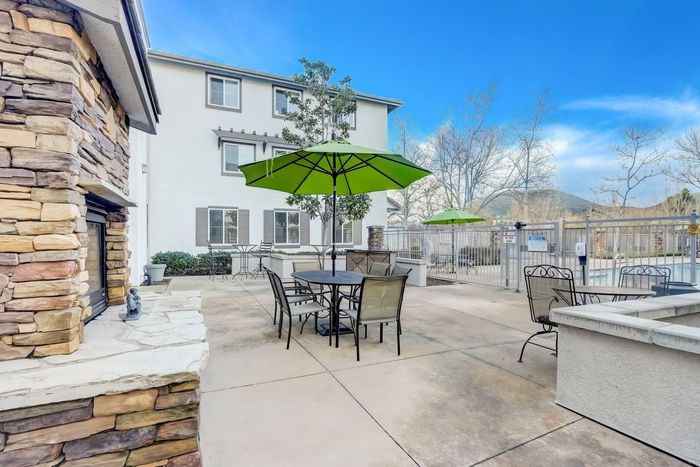 Outdoor fire place with picnic seating