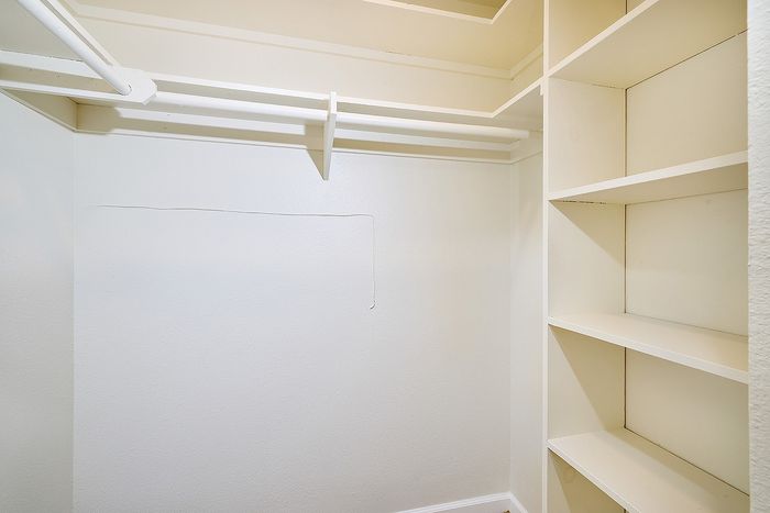 spacious walk-in closet