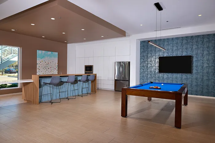 Resident common area featuring pool table