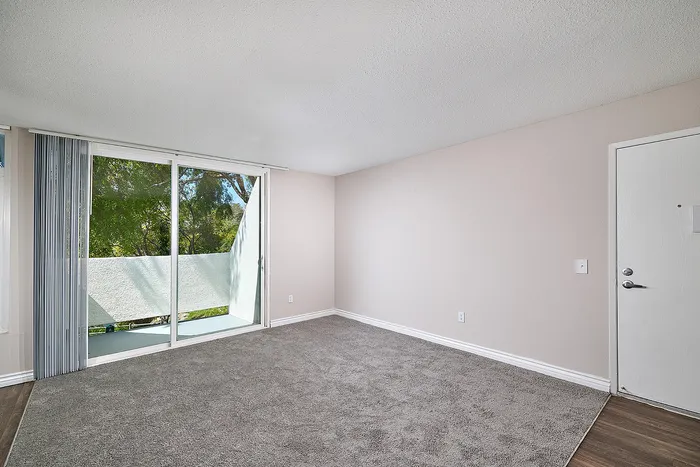 living room with attached porch
