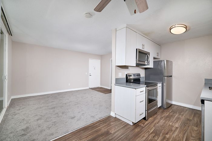 kitchen with attached living room