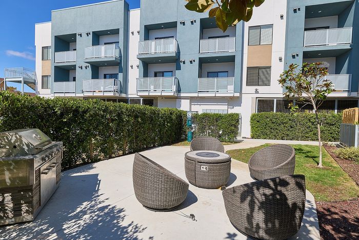 Community BBQ Grill and lounge area at Citrino Apartments in Linda Vista, San Diego, CA