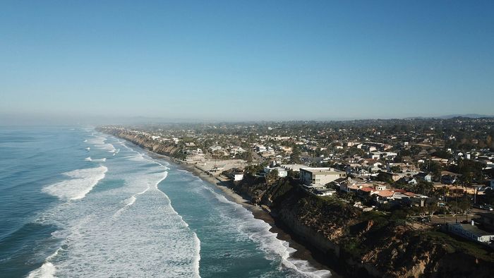 aerial view of coast