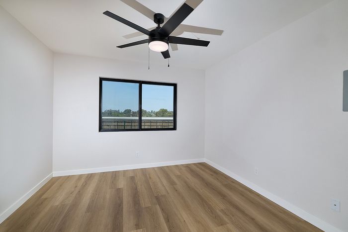 Bedroom at Melrose Canyon unit 16 one bedroom floorplan