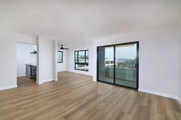 Living Room in a two bedroom unit at Melrose Canyon