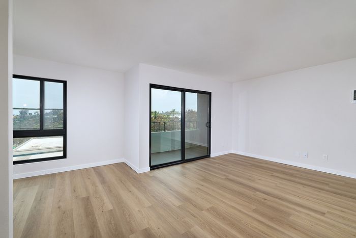 Living Room in a two bedroom unit at Melrose Canyon