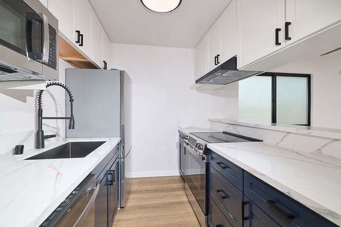 Kitchen in a two bedroom unit at Melrose Canyon