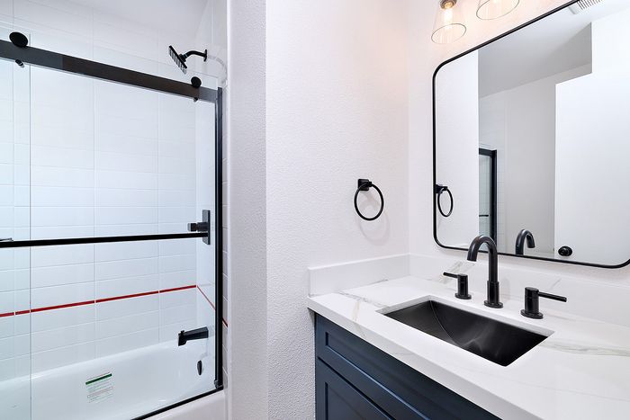 Bathroom in a two bedroom unit at Melrose Canyon