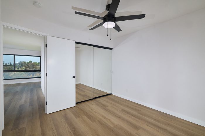 Bedroom in unit 36 at Melrose Canyon