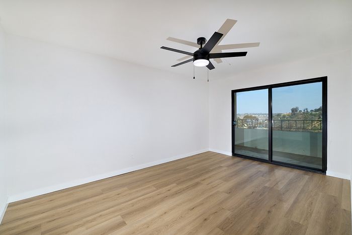 Bedroom in unit 36 at Melrose Canyon