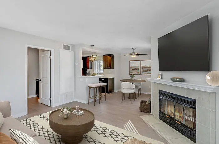 virtually staged living room at fanita meadows