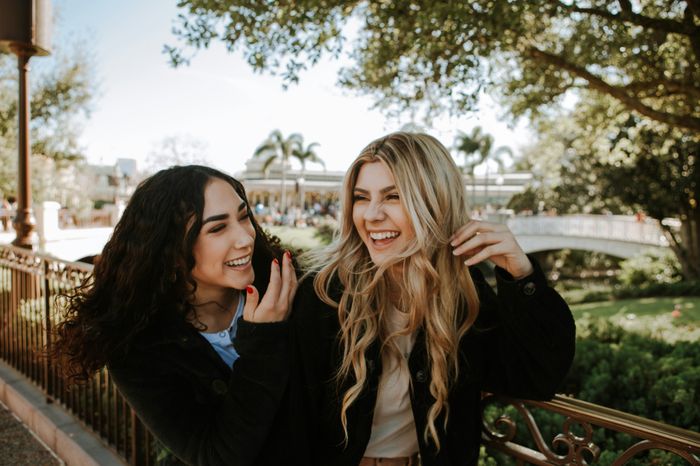 friends laughing hanging out
