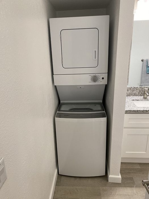Convenient in-unit stacked washer and dryer at Elan - Terraza La Jolla
