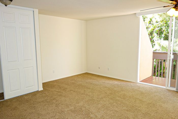 Sunlit room with a view of the private patio at Elan - Sandpiper Del Mar