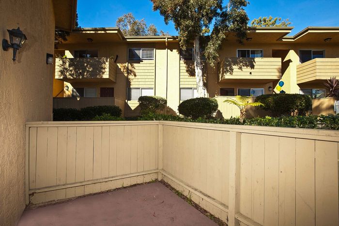 Private fenced patio area for outdoor relaxation at Elan - Solana Pointe.